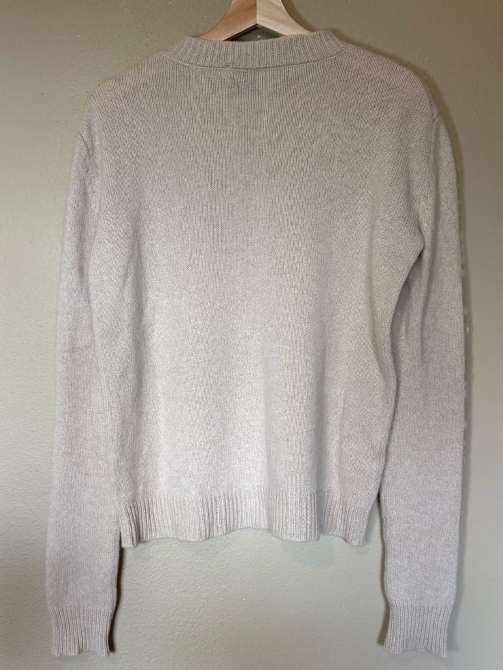 Reformation Cream Crewneck Boyfriend Cashmere Sweater Tan Size Small - Picture 4 of 7